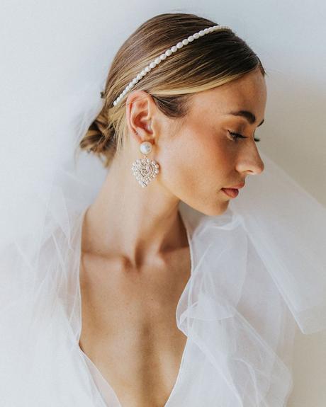 low bun hairstyles for wedding smooth with pearl untamedpetals