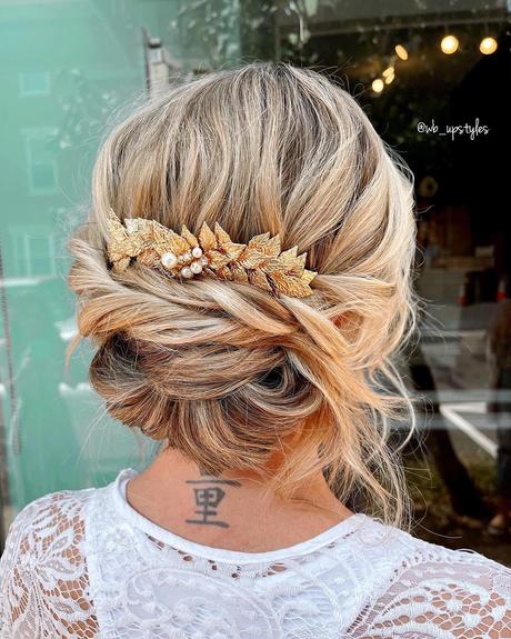 low bun hairstyles for wedding messy diy textured wb_upstyles