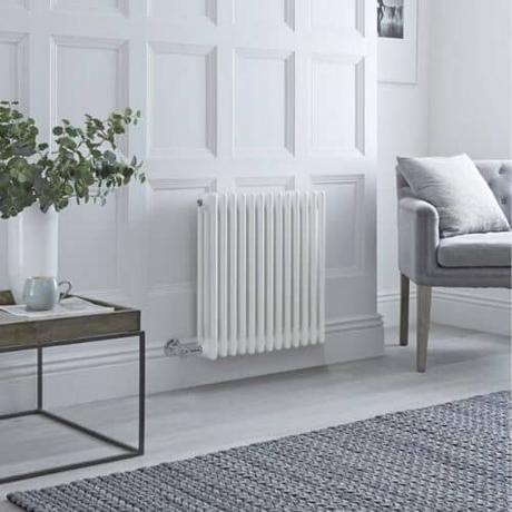 milano windsor wall mounted electric heater on a white wall 