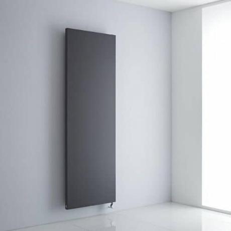 milano riso wall mounted electric heater on a white wall
