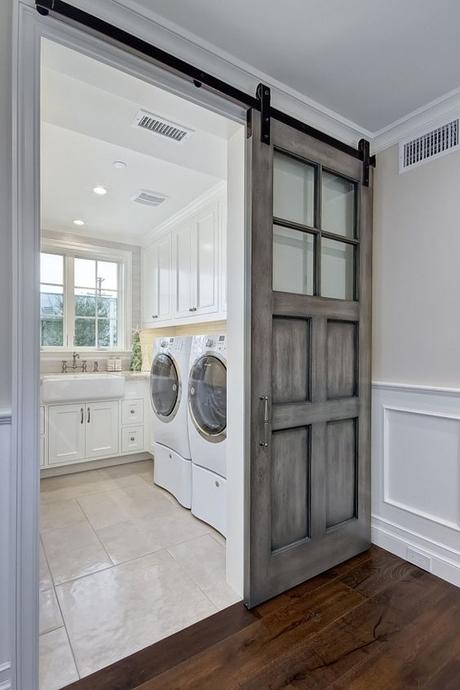 barn door ideas for laundry room