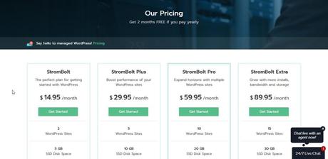 stromonic managed wordpress hosting pricing