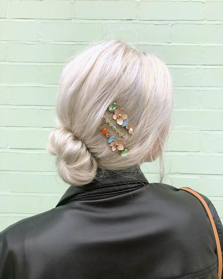 straight wedding hairstyles elegant low bun with pins michaelgrayhair