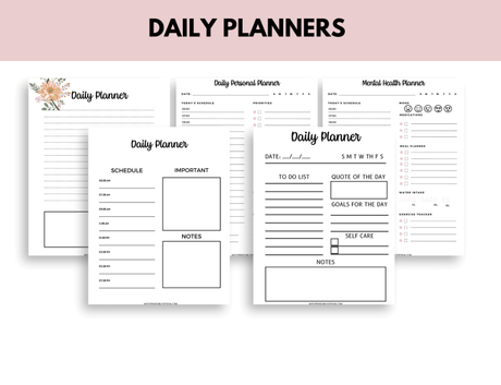 Printable Daily Planners for Mental Health
