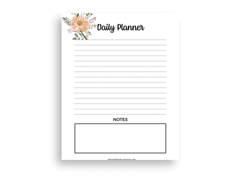 simple printable daily planner