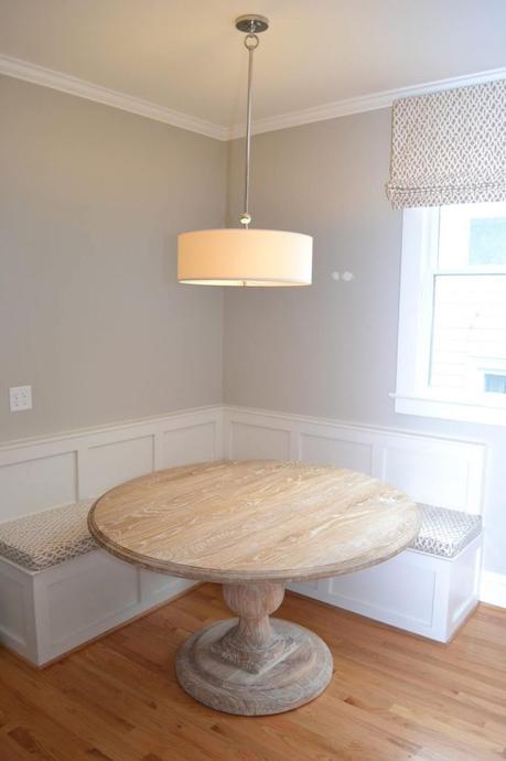 breakfast nook ideas with round table