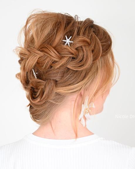 beach wedding hairstyles textured braids nicoledrege