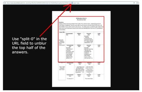 Use “split-0” to unblur the top half of the answers