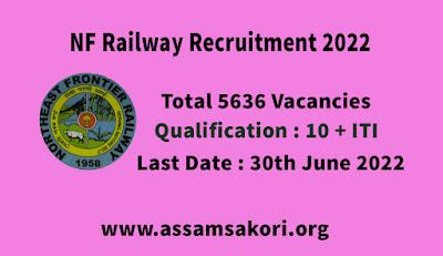 NF Railway Recruitment 2022 - 5636 Vacancies for Apprentice