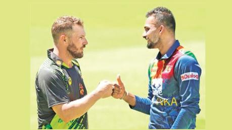 Australia captain Aaron Finch (left) and Sri Lanka white ball format captain Dasun Shanaka.