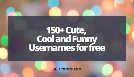 150+ Cute, Cool and Funny Usernames for free