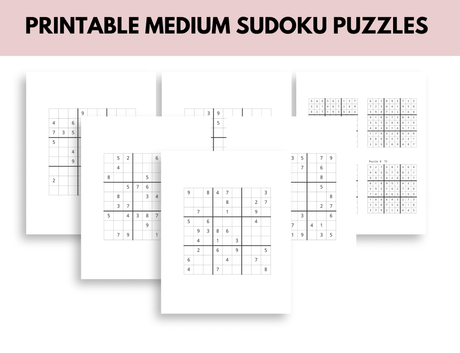 printable medium sudoku