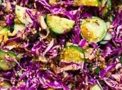 Cabbage Cucumber Salad with Miso Sesame Dressing