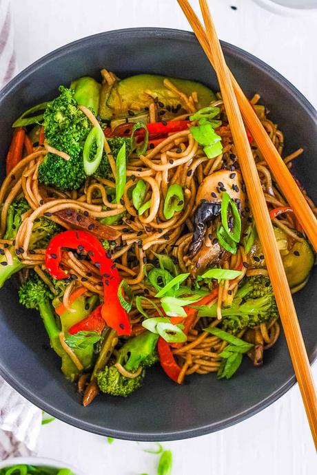 Teriyaki Noodles (Vegan + Gluten Free Option!)