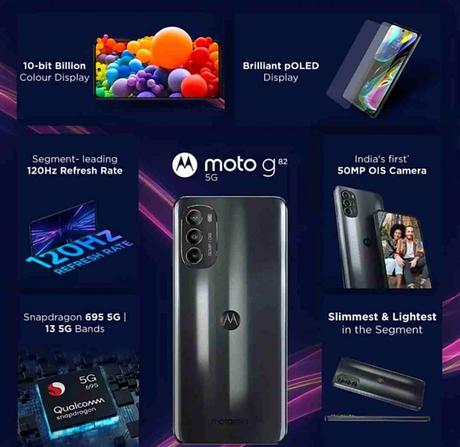 Motorola G82 5G with 50MP OIS triple rear camera, 120Hz pOLED display launched in India