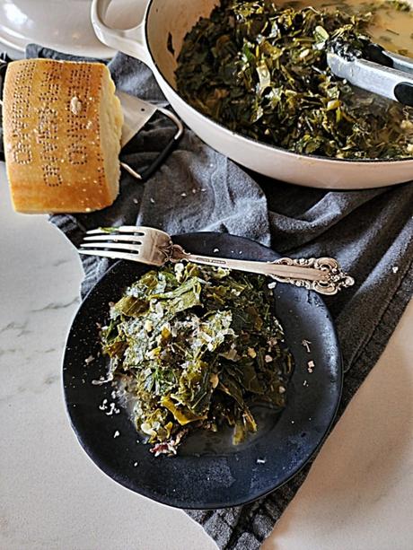 Easy Italian Parmesan Collards