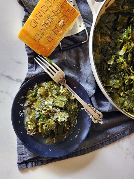 Easy Italian Parmesan Collards