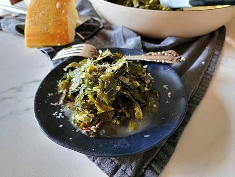 Easy Italian Parmesan Collards