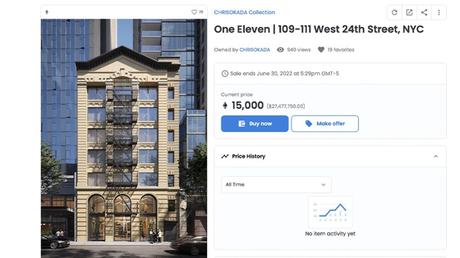 A_building_in_Manhattan_has_been_advertised_for_15,000_ETH