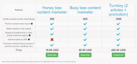 viral content bee pricing