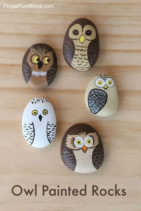Easy Rock Painting Ideas Owl 