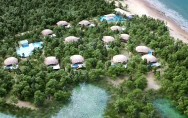 Aerial view of Chena Huts, Yala Hotels, Sri Lanka Tours, Asia