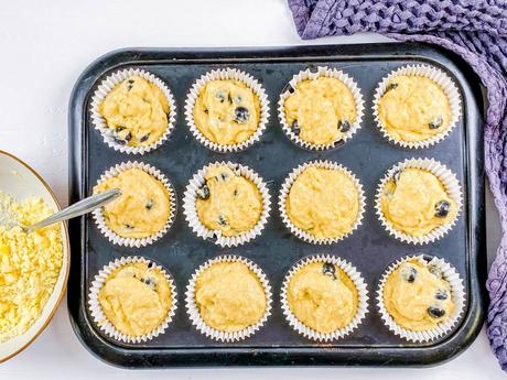 Blueberry Sourdough Muffins