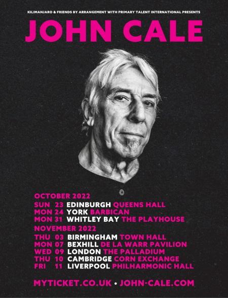 John Cale: rescheduled UK tour dates