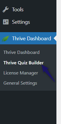 thrive quiz settings