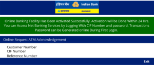 Indian Bank Net Banking