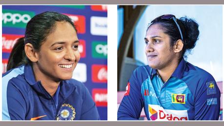 Harmanpreet  Kaur  - India Captain     and  Chamari Atapattu  - Sri Lanka Captain 