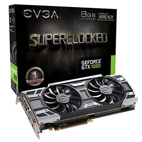 EVGA GeForce GTX 1080 SC GAMING ACX 3.0, 8GB GDDR5X, LED, DX12 OSD Support (PXOC) Graphics Card 08G-P4-6183-KR (Renewed)