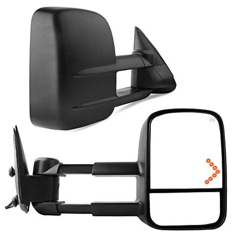 YITAMOTOR Compatible with Chevy Towing Mirrors, Chevrolet Silverado Side Mirror, GMC Sierra Tow Mirrors, Pair 2003-2007 Power Heated with Arrow Signal Light