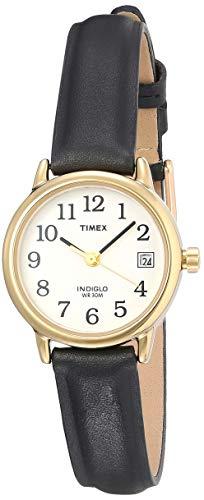 Timex Women's T2H341 Easy Reader Black Leather Strap Watch