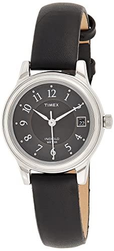 Timex Women's T29291 Porter Street Black Leather Strap Watch