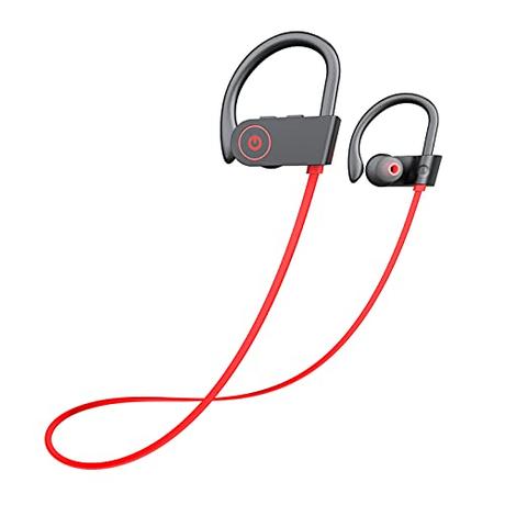 Bluetooth Headphones Wireless Earbuds Bluetooth 5.1 Running Headphones IPX7 Waterproof Earphones with 10 Hrs Playtime HiFi Stereo Noise Cancelling Headsets for Workout Gym