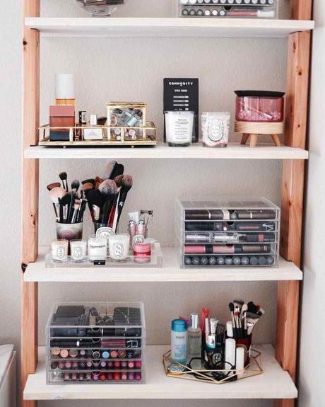 makeup storage organization ideas