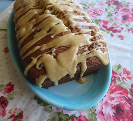 Peanut Butter Glazed Banana Loaf