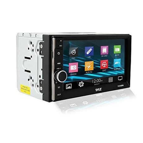 Pyle Car Audio Radio Receiver | Double Din Car Stereo | 6.5' TouchScreen | Bluetooth Audio Receiver | Wireless Streaming | Microphone | Handsfree | USB/SD Memory Card | AUX/MP3 Input | (PLRUB69)