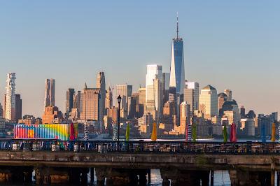 some views of Pier 13 in Hoboken