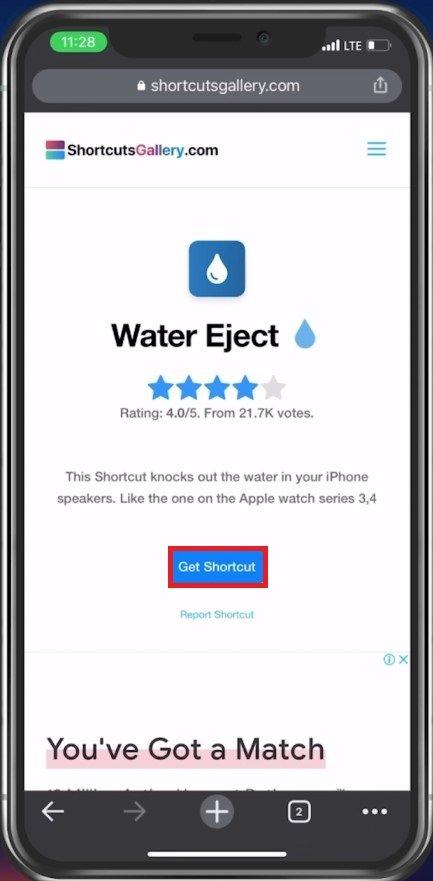 How to Add Water Eject Shortcut on iPhone