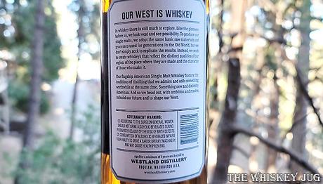 Westland American Single Malt Label