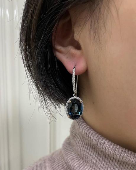 black wedding accessories earrings