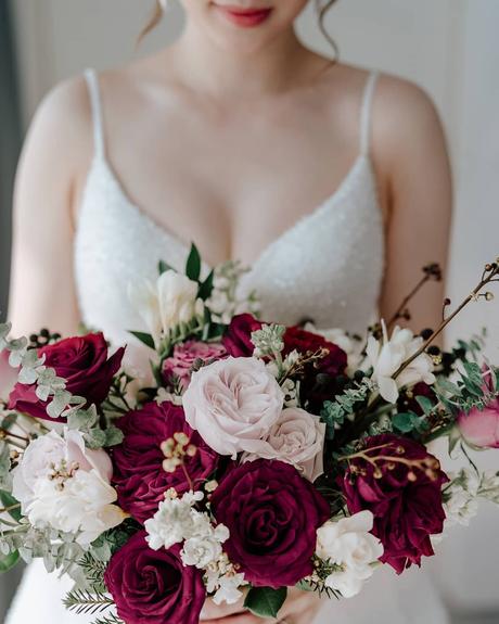 pantone 2015 color wedding bouquet