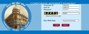 Central bank of India corporate Login