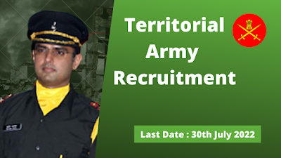 Territorial Army Recruitment 2022 – Officer Vacancy, Apply Online