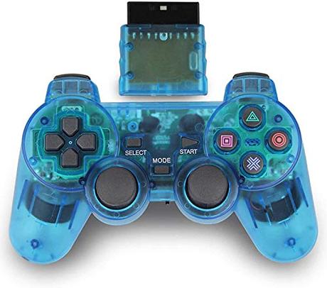 Wireless Controller for PS2, 2.4G Dual Vibration Game Controller Remote for PlayStation 2 PS2