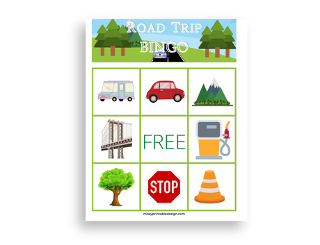 Printable Road Trip Bingo