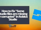 “Some Studio Files Missing Corrupted” Roblox