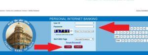 CBI Net Banking Registration, Login, Password reset